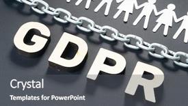  Presentation with safety data - Cool new slide deck with consumer safety - wooden gdpr letters in front backdrop and a dark gray colored foreground