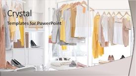  Presentation with different - Slide deck having consumer trends - different women wear in modern background and a  colored foreground