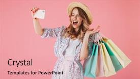  Presentation with young children playing multicultural - Amazing PPT layouts having consumer trends - portrait of a playful young backdrop and a coral colored foreground