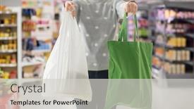  Presentation with tote bag - Theme with consumerism-and-eco-friendly-concept background and a light gray colored foreground