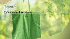  Presentation with eco bag - Slides having consumerism-and-eco-friendly-concept background and a soft green colored foreground