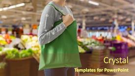  Presentation with eco bag - Slide set featuring consumerism-and-eco-friendly-concept background and a tawny brown colored foreground