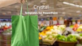  Presentation with eco friendly - Cool new slide deck with consumerism-and-eco-friendly-concept backdrop and a coral colored foreground