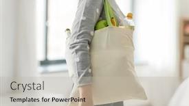  Presentation with eco friendly - Theme featuring consumerism-eating-and-eco-friendly background and a light gray colored foreground