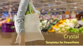  Presentation with eco bag - Slides enhanced with consumerism-eating-and-eco-friendly background and a coral colored foreground