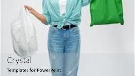  Presentation with eco sustainability - Cool new presentation design with consumerism-sustainability-and-eco-living backdrop and a light blue colored foreground