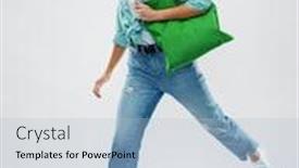  Presentation with young happy people smiling - Cool new PPT theme with consumerism-sustainability-and-people-concept backdrop and a light blue colored foreground