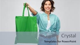  Presentation with reusable - Theme consisting of consumerism-sustainability-and-people-concept background and a light blue colored foreground