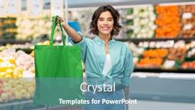  Presentation with young happy people smiling - PPT layouts enhanced with consumerism-sustainability-and-people-concept background and a teal colored foreground