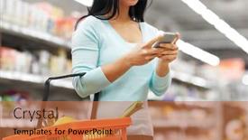  Presentation with food technology - Colorful theme enhanced with consumerism-technology-and-people-concept backdrop and a red colored foreground