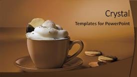  Presentation with hot chocolate - Cool new presentation with consumption coffee - cappuchino or hot chocolate backdrop and a coral colored foreground