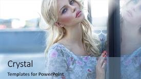  Presentation with pretty japanese - Presentation theme enhanced with consumption coffee - pretty young blonde background and a light blue colored foreground