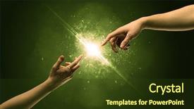  Presentation with spark - Audience pleasing slide deck consisting of contact god - two naked male hands backdrop and a tawny brown colored foreground