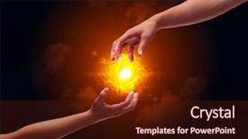  Presentation with peace education two smiley hands - Slide set consisting of contact god - two naked male hands background and a wine colored foreground