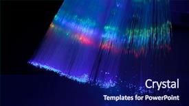 Presentation with polymer fiber chemistry - Cool new presentation theme with contact information - fiber optics background bunch backdrop and a navy blue colored foreground