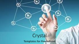  Presentation with structure - Cool new presentation theme with contact information - social network structure backdrop and a light blue colored foreground