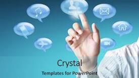  Presentation with network - Presentation enhanced with contact information - social network structure background and a  colored foreground