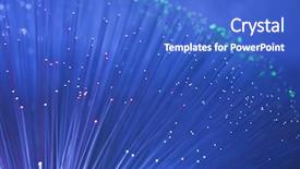  Presentation with optical fibres - Presentation enhanced with contact information - technology background bunch background and a cobalt blue colored foreground
