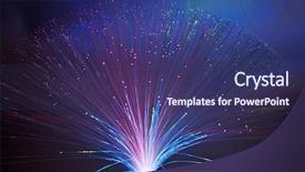  Presentation with optical fibres - Amazing presentation theme having contact information - technology background bunch backdrop and a violet colored foreground