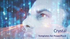  Presentation with contact lens - Colorful PPT layouts enhanced with contact lens against glowing matrix backdrop and a lemonade colored foreground