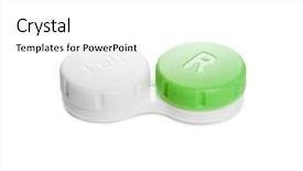  Presentation with contact lens - Amazing presentation having contact lens case backdrop and a white colored foreground