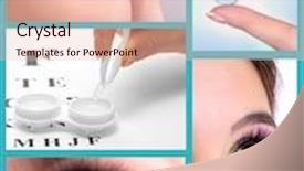  Presentation with contact lens - Presentation design featuring contact lens collage background and a lemonade colored foreground