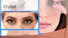  Presentation with contact lens - Presentation theme enhanced with contact lens collage background and a lemonade colored foreground