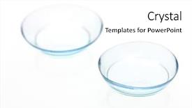  Presentation with contact lens - Presentation enhanced with contact lens isolated on white background and a  colored foreground