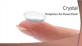 Presentation with contact lens - Theme having contact lens on finger isolated on white background and a white colored foreground