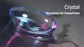  Presentation with contact lens - Presentation having contact lens with water drops background and a dark gray colored foreground