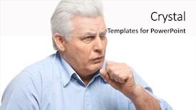  Presentation with allergy nikel - Presentation consisting of contagious - mature man with allergy background and a sky blue colored foreground