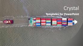  Presentation with import export - Cool new PPT layouts with container-cargo-ship-import-export backdrop and a gray colored foreground