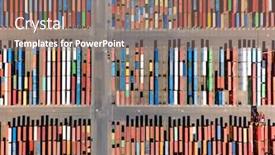  Presentation with global cargo - Slide deck enhanced with container-cargo-ship-import-export background and a coral colored foreground