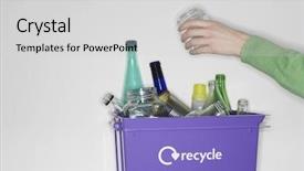  Presentation with vessels - Cool new PPT theme with container filled with empty glass backdrop and a light gray colored foreground