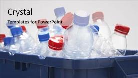  Presentation with plastic container - Audience pleasing PPT theme consisting of container filled with empty plastic backdrop and a  colored foreground
