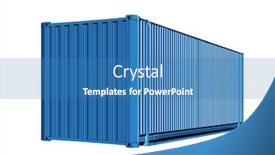  Presentation with cargo transportation - Theme with container-for-cargo-transportation-isolated background and a teal colored foreground