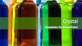  Presentation with bottles - Slide set having container glass - colors of bottles background and a shamrock green colored foreground