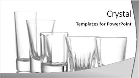  Presentation with empty cross - Slide deck featuring container glass - many an empty wineglass isolated background and a  colored foreground