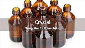  Presentation with bottles - Slides consisting of container glass - medical bottles in the row background and a  colored foreground