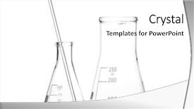  Presentation with flasks - Amazing slide deck having container glass - two empty flasks with reflection backdrop and a white colored foreground