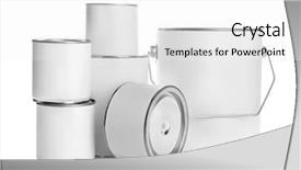 Presentation with paint - Presentation theme having container handling - paint cans isolated on white background and a white colored foreground