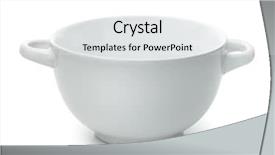  Presentation with ceramic - Amazing slides having container handling - white empty ceramic soup bowl backdrop and a white colored foreground