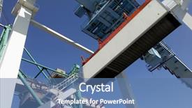  Presentation with air freight - Audience pleasing slide deck consisting of container in mid-air backdrop and a teal colored foreground