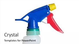  Presentation with plastic container - Colorful theme enhanced with  backdrop and a  colored foreground