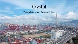  Presentation with container terminal - Theme with  background and a  colored foreground