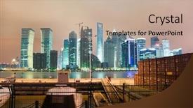  Presentation with shanghai - Cool new slide set with  backdrop and a  colored foreground