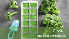  Presentation with baby food - Theme enhanced with container-with-baby-food background and a tawny brown colored foreground