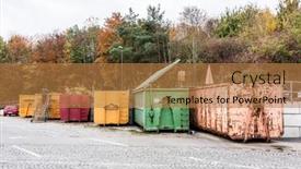  Presentation with recycling - PPT layouts having containers-of-different-color background and a coral colored foreground