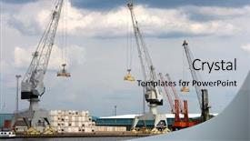  Presentation with brand - PPT theme with containers to be ship background and a light gray colored foreground