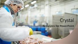  Presentation with plastic containers - Slides enhanced with containers while standing by processing background and a light gray colored foreground